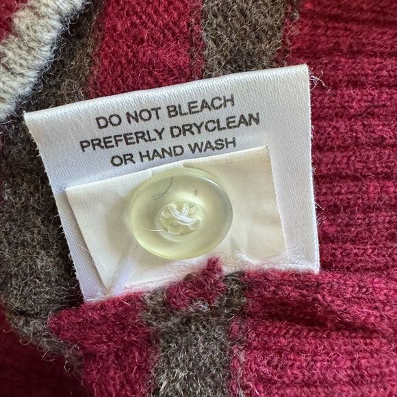 Allen Solly Womens Stripped Lambswool Long Sleeve Crewneck Sweater Sz XL Preppy - Picture 8 of 8